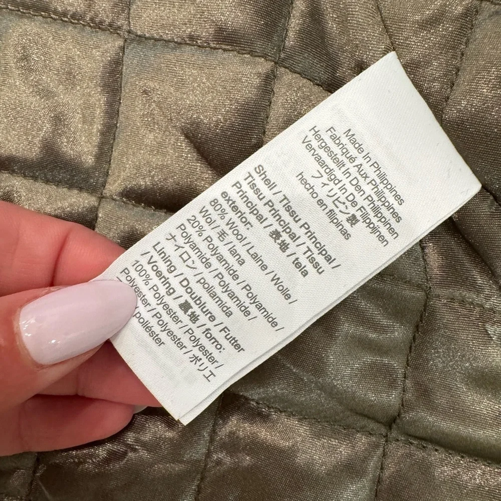 K1. NWT J.Crew Nello Gori Summit Italian Wool Stadium Cloth Coat in Yellow Haze - Picture 6 of 11